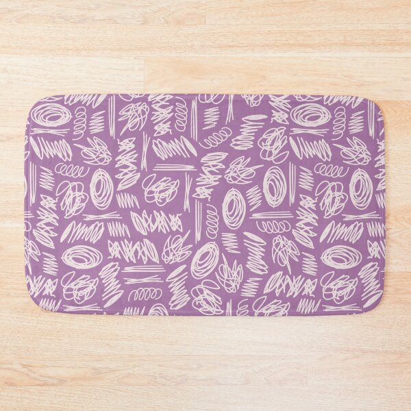 Item preview, purple and white doodles scribbles pattern designed and sold by winterpumpkin.