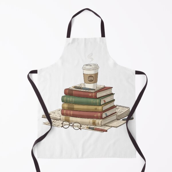 Item preview, Cozy Study Aesthetic: Stack of Books, Coffee Cup, and Writer’s Desk Still Life designed and sold by VibranPalette.