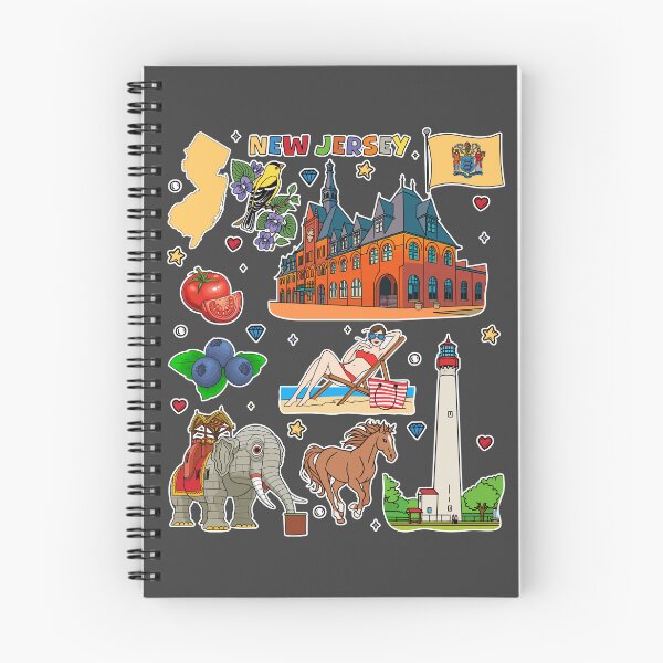 Item preview, New Jersey Charm, A Vintage Sticker Collection of Iconic NJ Symbols designed and sold by mashmosh.