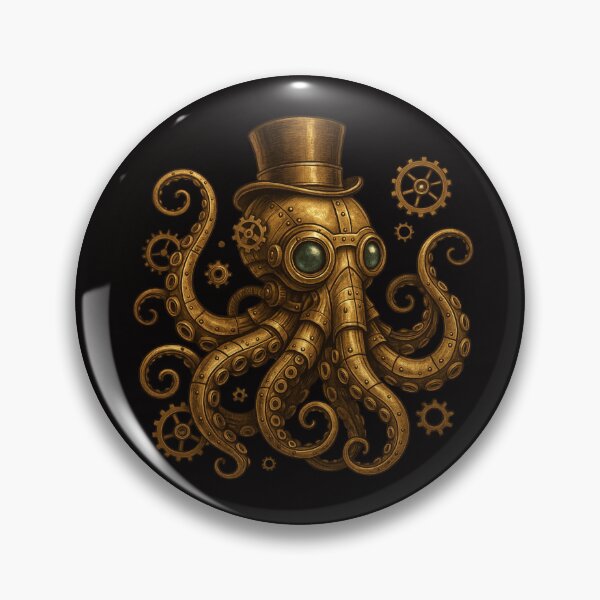 Item preview, Steampunk Octopus Gentleman Mechanical Art designed and sold by Papier Atelier Art.