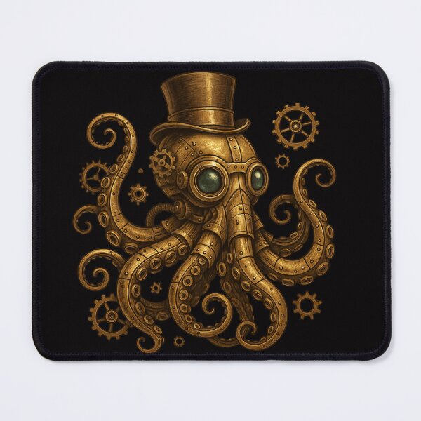 Item preview, Steampunk Octopus Gentleman Mechanical Art designed and sold by Papier Atelier Art.