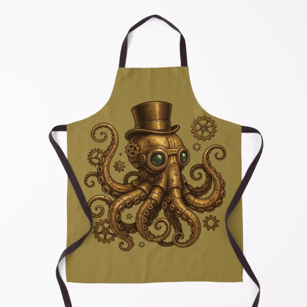 Item preview, Steampunk Octopus Gentleman Mechanical Art designed and sold by Papier Atelier Art.