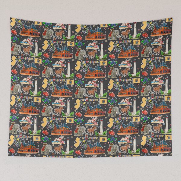 Item preview, New Jersey Charm, A Vintage Sticker Collection of Iconic NJ Symbols designed and sold by mashmosh.