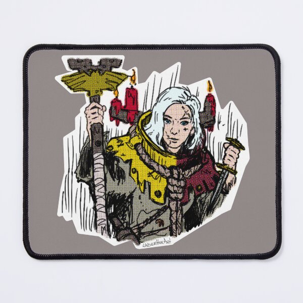 Item preview, Pious warrior, with zeal even the meek are mighty. (Outline, Halftone) designed and sold by Underhive-Art.