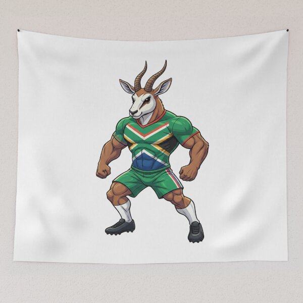 Item preview, Powerful South African Springbok Football Mascot 2026 designed and sold by ArtByKatti.