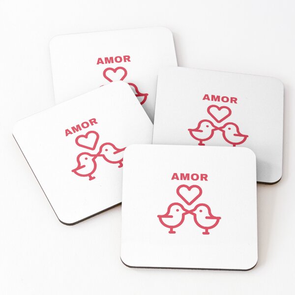 Item preview, AMOR Minimalist Love Birds Design designed and sold by TalkTee Me.