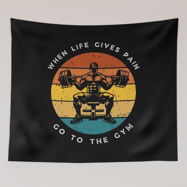 Item preview, When life gives pain go to the gym designed and sold by Artify Shirts.
