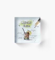 Happy Hour Recipe Acrylic Block