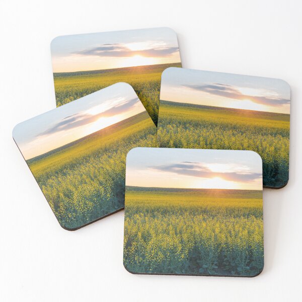 Item preview, Sun Setting Over a Flowering Canola Field in Central Alberta designed and sold by Amy Mitchell.