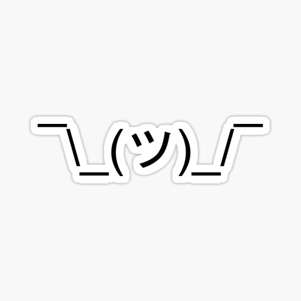 Shrug Emoji Funny Text Emoji Sticker For Sale By The Elements Redbubble