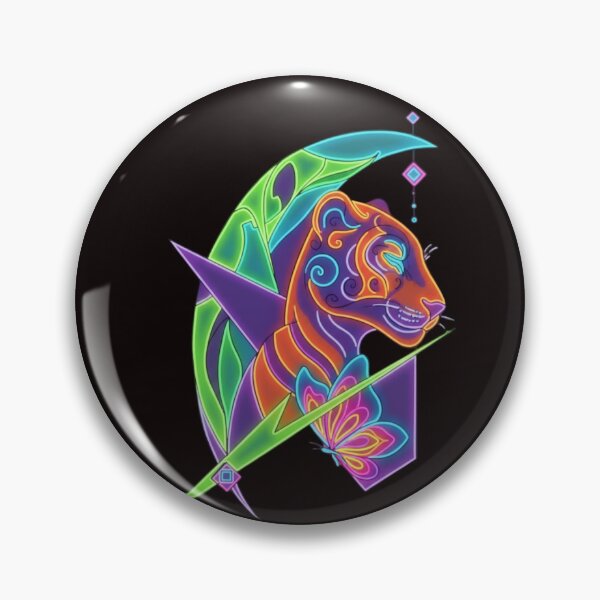 Item preview, Neon Tiger Spirit Glow Art designed and sold by Color for Balance .