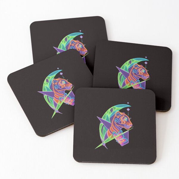 Item preview, Neon Tiger Spirit Glow Art designed and sold by Color for Balance .