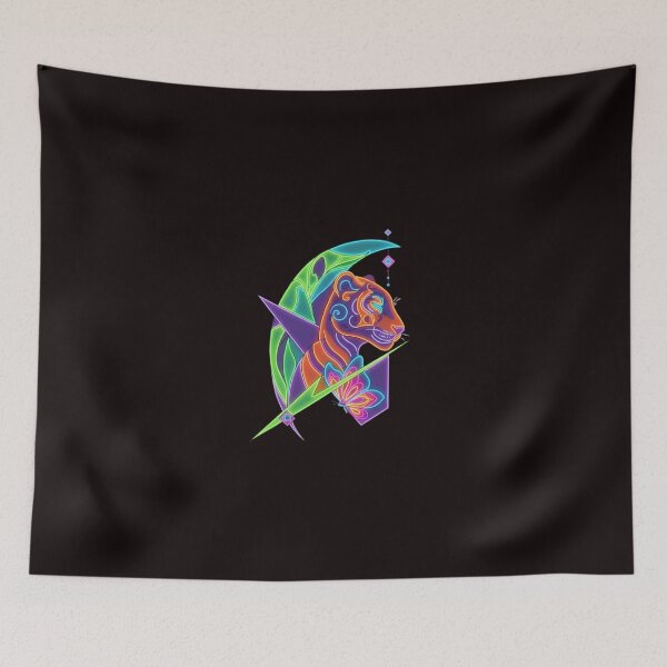 Item preview, Neon Tiger Spirit Glow Art designed and sold by Color for Balance .