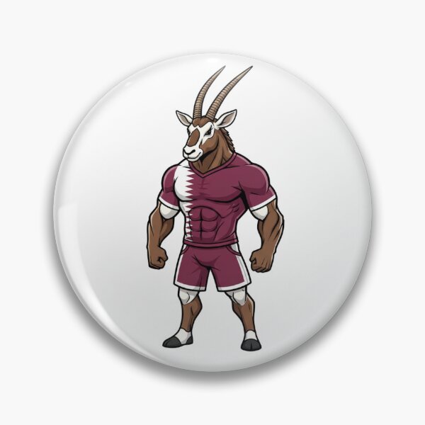 Item preview, Majestic Qatari Arabian Oryx Football Mascot 2026 designed and sold by ArtByKatti.