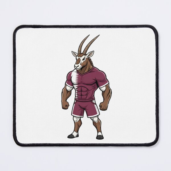 Item preview, Majestic Qatari Arabian Oryx Football Mascot 2026 designed and sold by ArtByKatti.