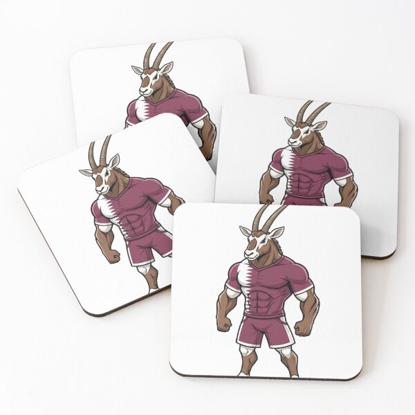 Item preview, Majestic Qatari Arabian Oryx Football Mascot 2026 designed and sold by ArtByKatti.