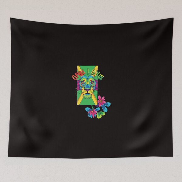 Item preview, One Love Rasta Lion Art designed and sold by Color for Balance .
