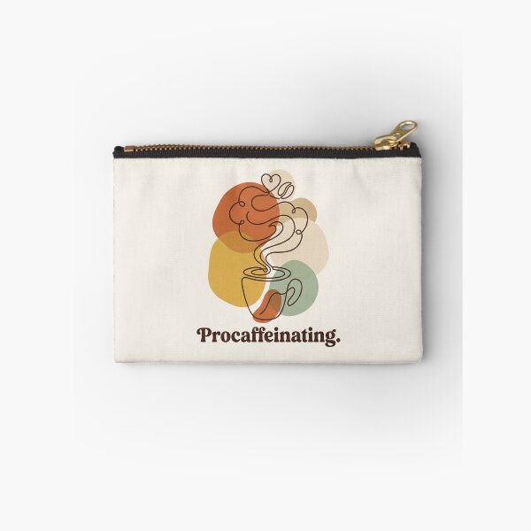 Item preview, Procaffeinating – Funny Coffee One Line Art with Retro Aesthetic designed and sold by MJO80.