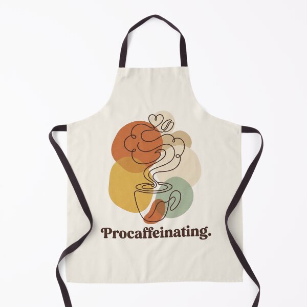 Item preview, Procaffeinating – Funny Coffee One Line Art with Retro Aesthetic designed and sold by MJO80.
