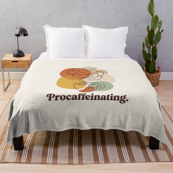 Item preview, Procaffeinating – Funny Coffee One Line Art with Retro Aesthetic designed and sold by MJO80.