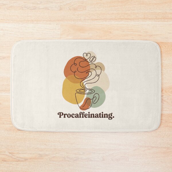 Item preview, Procaffeinating – Funny Coffee One Line Art with Retro Aesthetic designed and sold by MJO80.