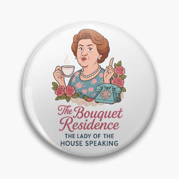 Item preview, Classic British Lady with Telephone – Vintage Humor Illustration designed and sold by SoftStyleStudio ⭐⭐⭐.