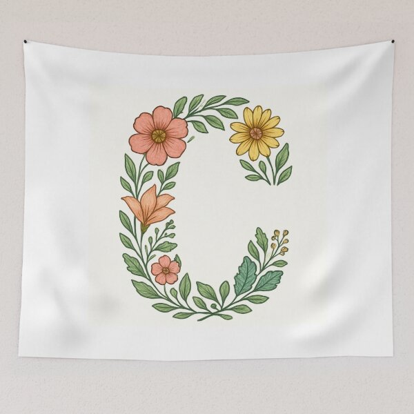 Item preview, Elegant Ornamental Letter C – Minimal  Typography designed and sold by DvRose-.