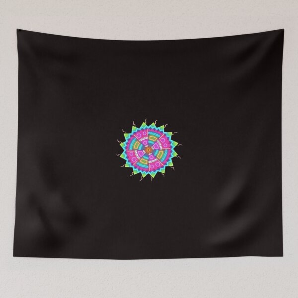 Item preview, Neon Geometric Mandala Glow Art designed and sold by Color for Balance .