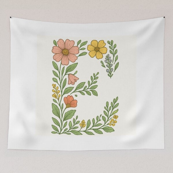 Item preview, Ornamental Letter E – Minimal  Typography designed and sold by DvRose-.