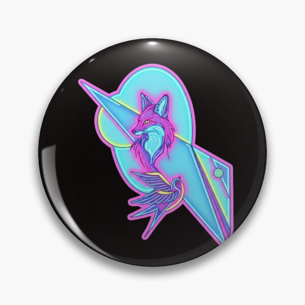 Item preview, Neon Fox and Bird Geometric Art designed and sold by Color for Balance .