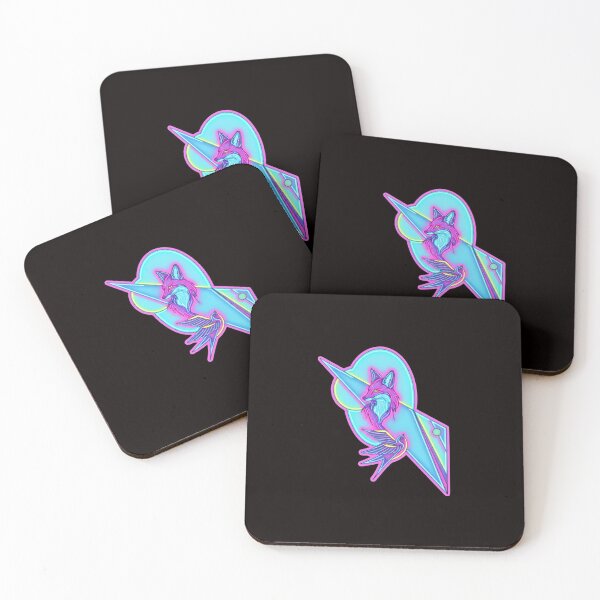 Item preview, Neon Fox and Bird Geometric Art designed and sold by Color for Balance .