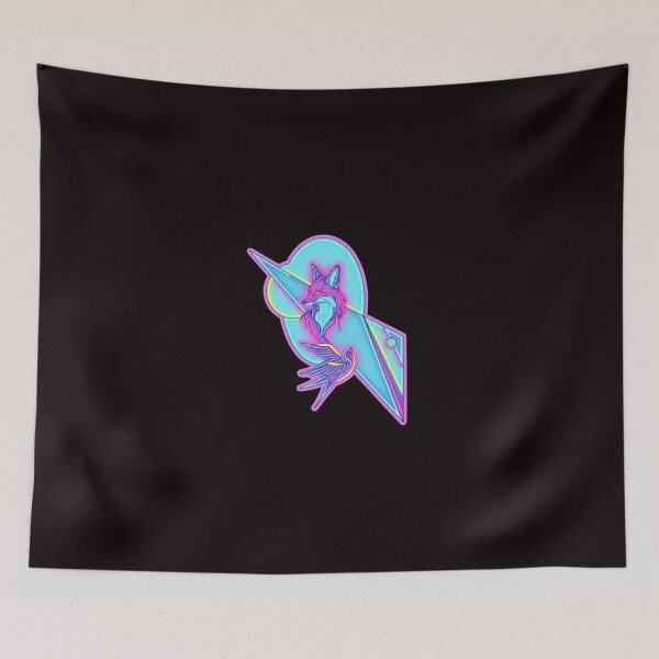Item preview, Neon Fox and Bird Geometric Art designed and sold by Color for Balance .