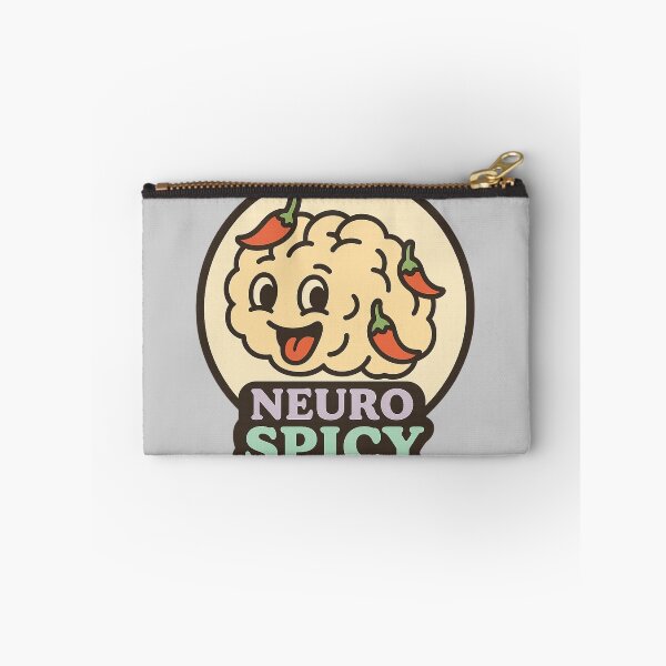 Item preview,  Neuro Spicy – Cute Brain & Chilli Pastel Badge designed and sold by FandomFunStudio.
