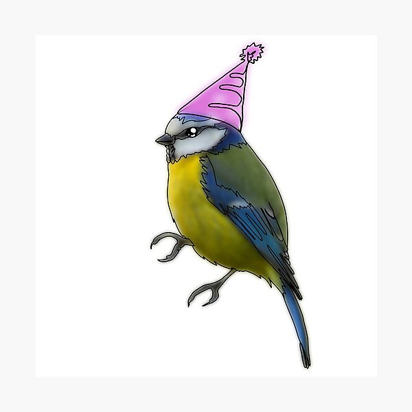 Item preview, Tit Bird in a Party Hat – animalzinhats  designed and sold by Ashley’sAnimalz.