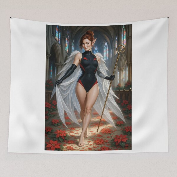 Item preview, Fortana x Poinsettia Gothic Cathedral Wings Staff designed and sold by CathryneDelamort.