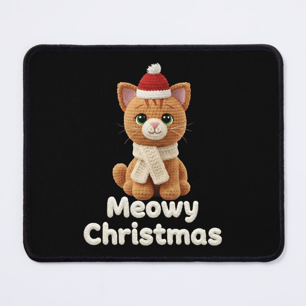 Item preview, Crochet Cat Meowy Christmas Funny T-Shirt – Cute Funny Christmas Cat Holiday designed and sold by al21ex.