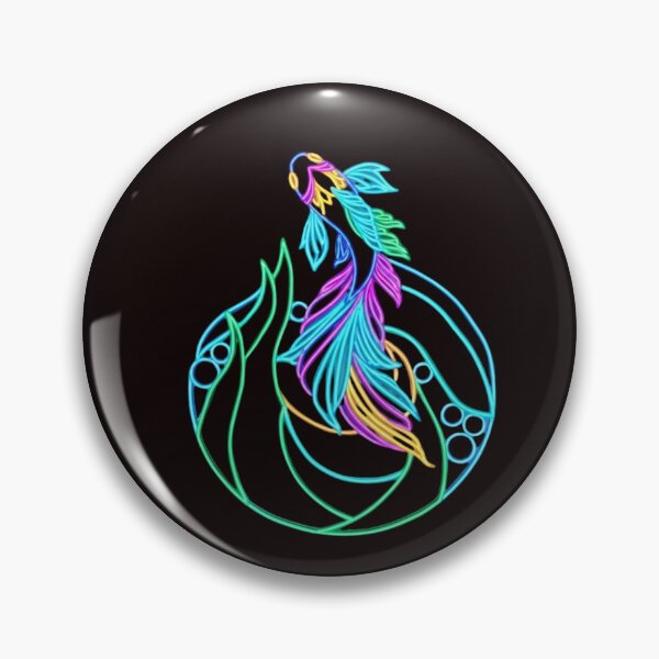 Item preview, Neon Betta Fish Glowing Line Art designed and sold by Color for Balance .