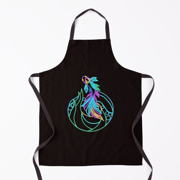 Item preview, Neon Betta Fish Glowing Line Art designed and sold by Color for Balance .