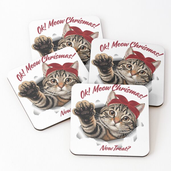 Item preview, Meow Christmas Cat – Cute Kitty Pawing for Treats Holiday Design designed and sold by Doodlelline.