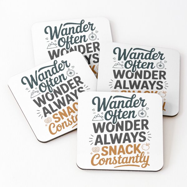Item preview, WANDER OFTEN, WONDER ALWAYS, SNACK CONSTANTLY designed and sold by MarkedArtPrints.