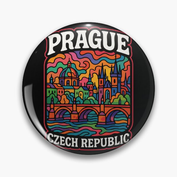 Item preview, Prague Czech Republic Colorful Trippy Travel designed and sold by TomFrontierArt.