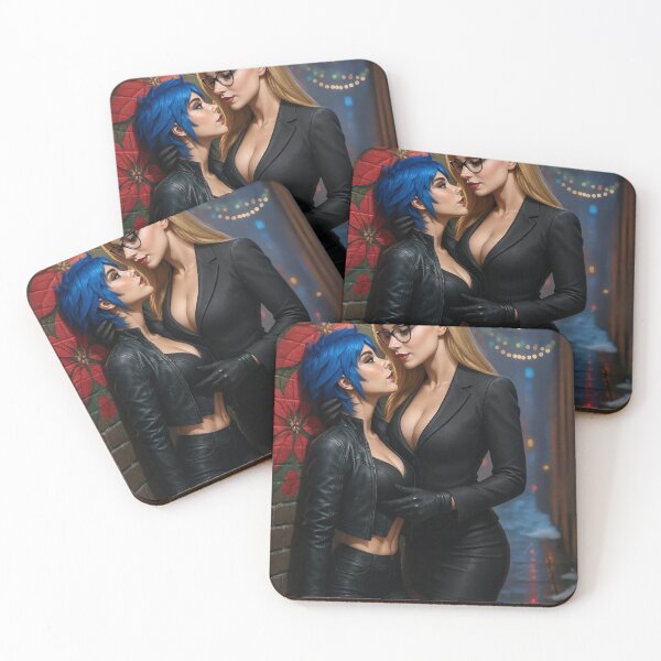 Item preview, Ilya x Cipher in leather outfits near poinsettias designed and sold by CathryneDelamort.
