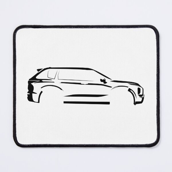 Item preview, Outlander PHEV (2022) GN0W Exceed - Minimalist Side Profile Car Silhouette(Black) designed and sold by FearnCreative.