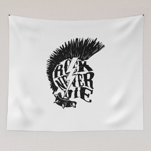 Item preview, Punk Rock Never Dies Mohican Silhouette Design designed and sold by The secret storage room.