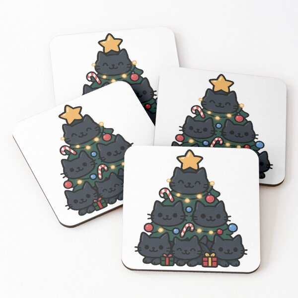 Item preview, Christmas Tree Cat – Cute Festive Cat in Christmas Tree Design designed and sold by Shtex.