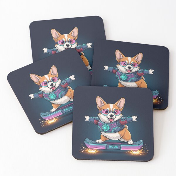 Item preview, New Year Skater Corgi designed and sold by PetJoyPrintsCO.