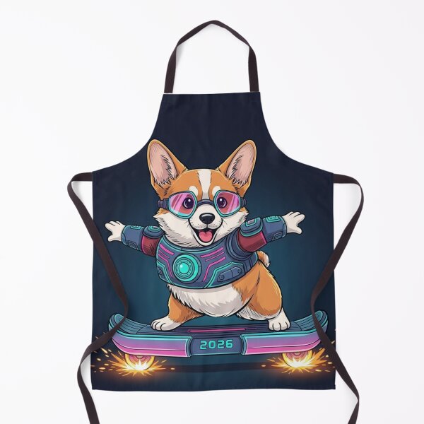 Item preview, New Year Skater Corgi designed and sold by PetJoyPrintsCO.