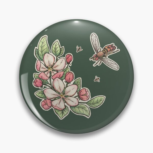 Item preview, Flower Fly & Apple Blossoms designed and sold by ConiferBug.