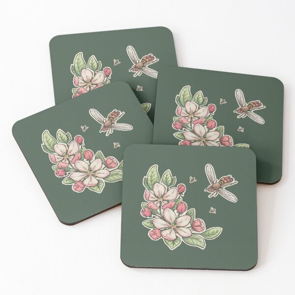 Item preview, Flower Fly & Apple Blossoms designed and sold by ConiferBug.