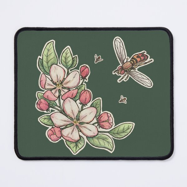 Item preview, Flower Fly & Apple Blossoms designed and sold by ConiferBug.
